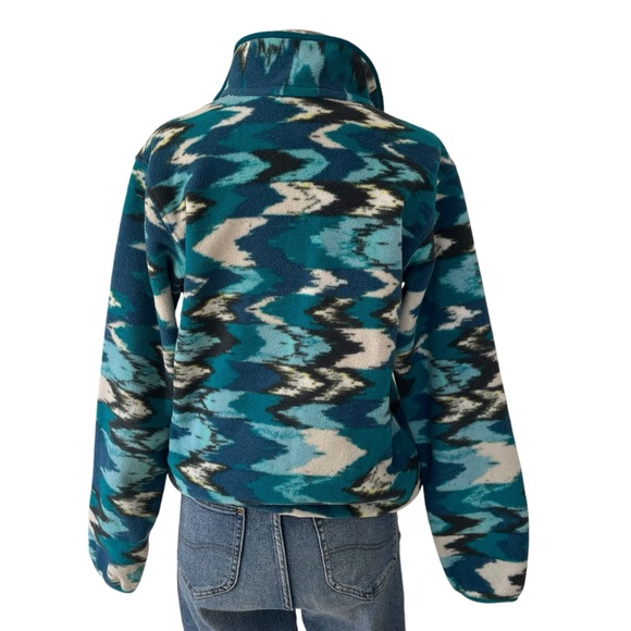 Patagonia Synchilla 1/4 snap pullover fleece Trout Tales Elwha Blue size M - Picture 4 of 16